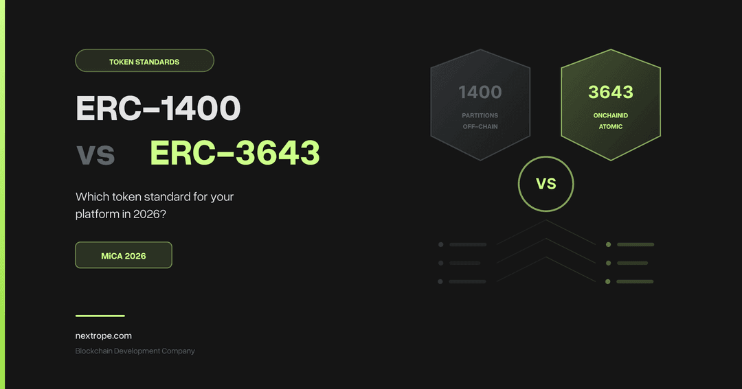 ERC-1400 vs ERC-3643 After MiCA: Which Token Standard for Your Platform in 2026?