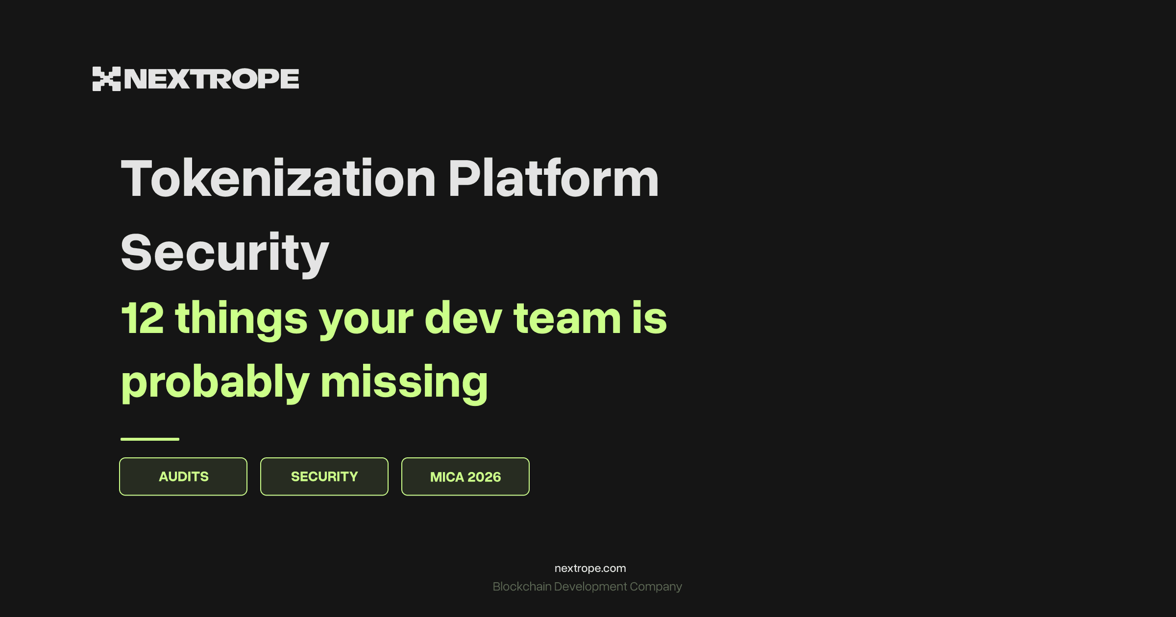 Tokenization platform security: 12 things your dev team is probably missing