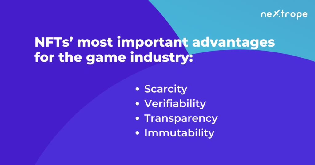 NFT game development - advantages