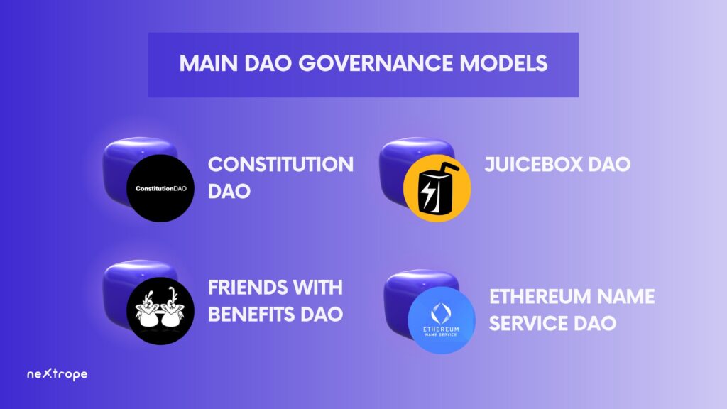 Main DAO governance models