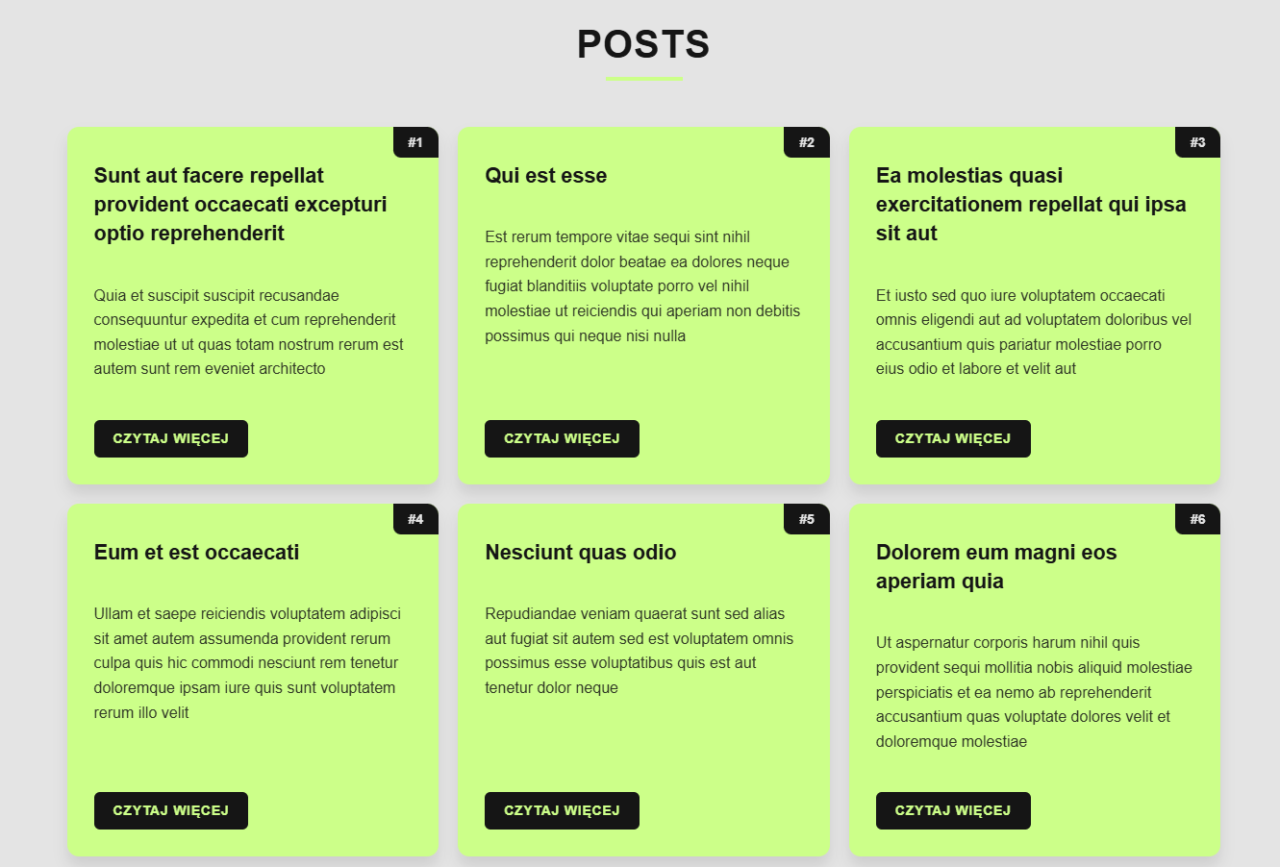 Generated posts view